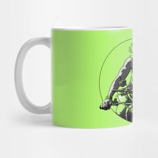 handsome rides the motorcycle Mug